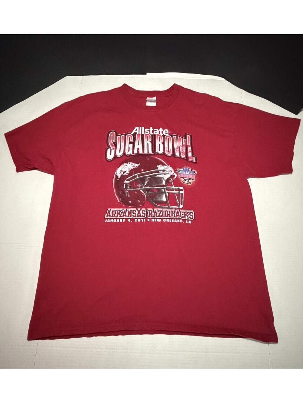 Arkansas Razorbacks 2011 Sugar Bowl Football Shirt Mens XL Arkansas Vs Louisiana